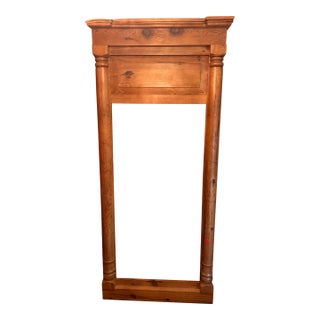 Monumental Antique Pine Overmantel Mirror Frame | Architectural Salvage For Sale