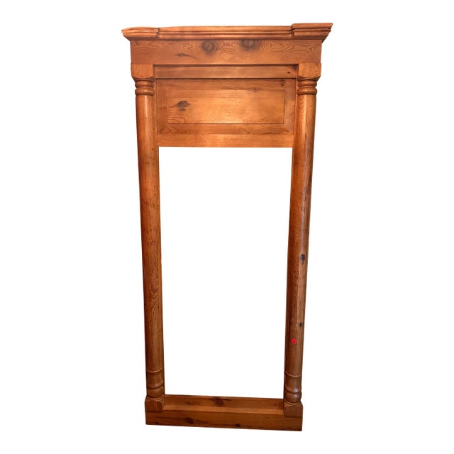 Monumental Antique Pine Overmantel Mirror Frame | Architectural Salvage For Sale