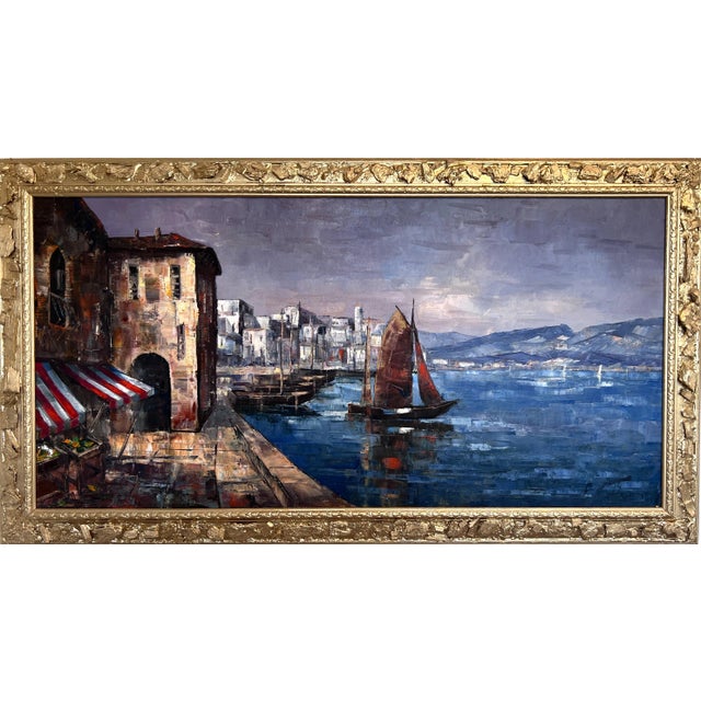 A beautiful large original oil painting on canvas by German artist Friedrich Karl Thauer (1924–2009), depicting a...