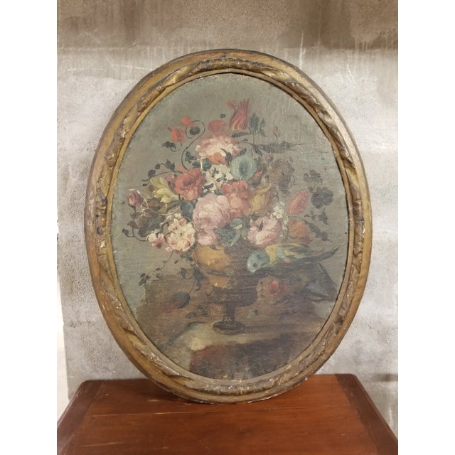 Italian 18th Century Italian Floral Painting For Sale - Image 3 of 12