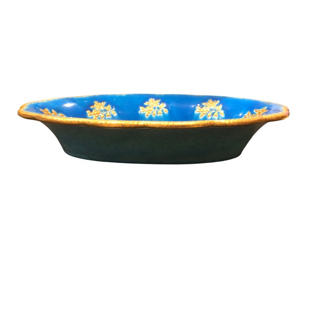 Oblong Earthenware Dish from Longwy, 1980s For Sale - Image 11 of 11