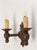 Wood Spanish Style Double Wall Sconces in Turned Beech, France, 1940s, Set of 2 For Sale - Image 7 of 9