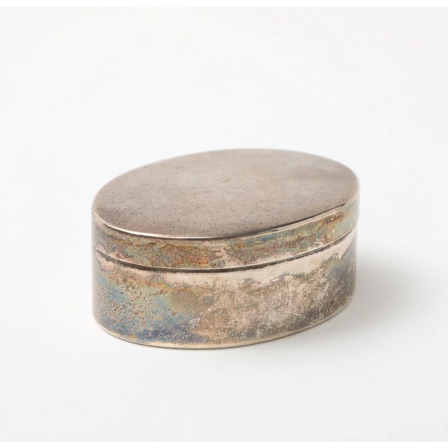 Silver Vintage Tiffany & Co. Silver Oval Pillbox For Sale - Image 8 of 8