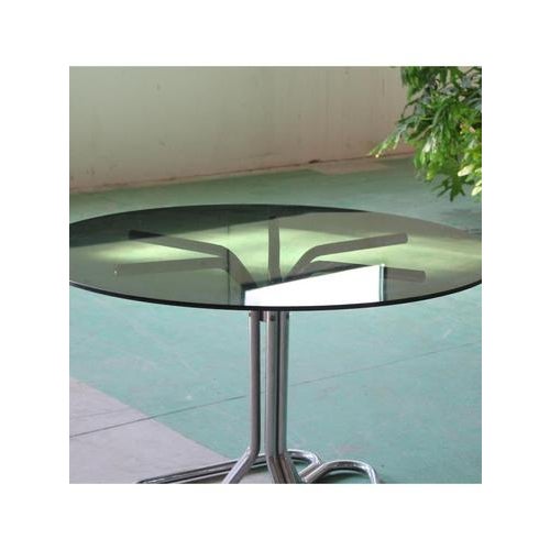 Metal Glass Table by Giotto Stoppino, Italy, 1970s For Sale - Image 7 of 11