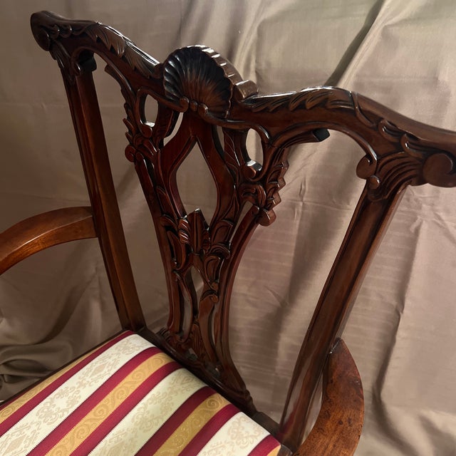 20th Century Chippendale Style Mahogany Chairs For Sale - Image 10 of 12
