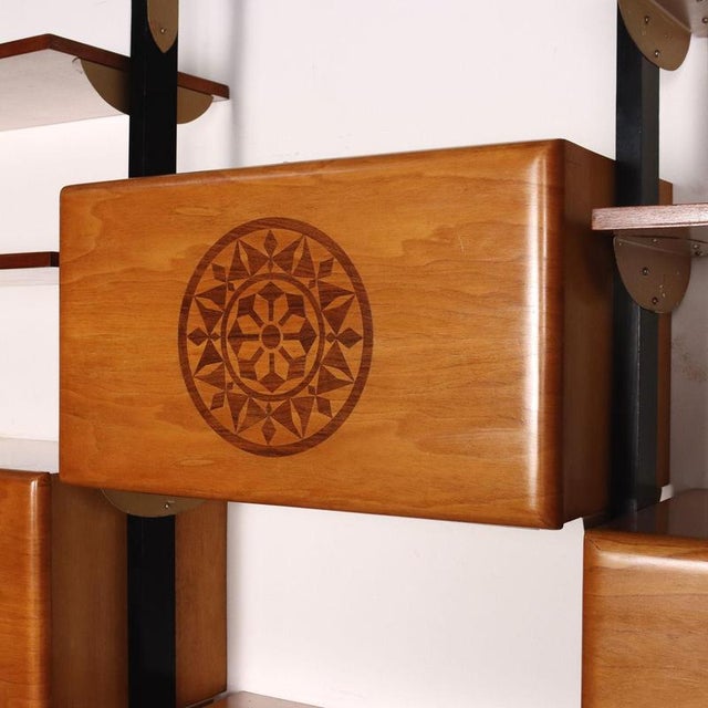 Vintage Three-Bay Bookcase, 1960s For Sale - Image 3 of 16