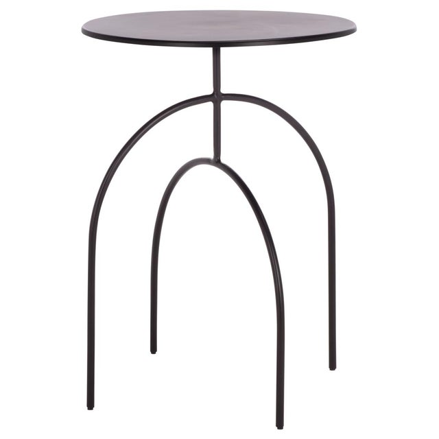 Saburo Ronin Accent Table in Black, 22" For Sale In Philadelphia - Image 6 of 8