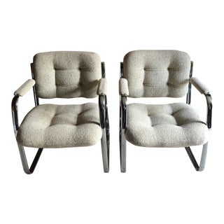Curvcraft Tubular Chrome Chairs - A Pair For Sale