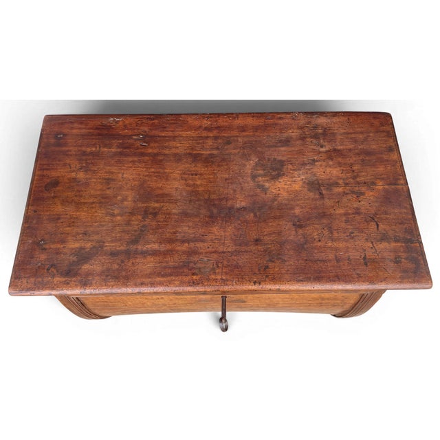 Brown Antique Walnut and Oak Bombé Front Chest For Sale - Image 8 of 13