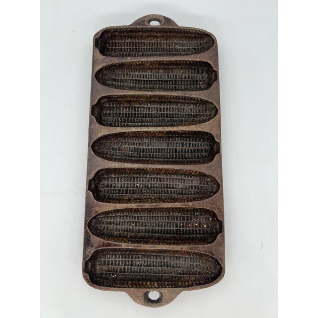 American Vintage Cast Iron Wagner Ware Cornbread Pans For Sale - Image 3 of 7