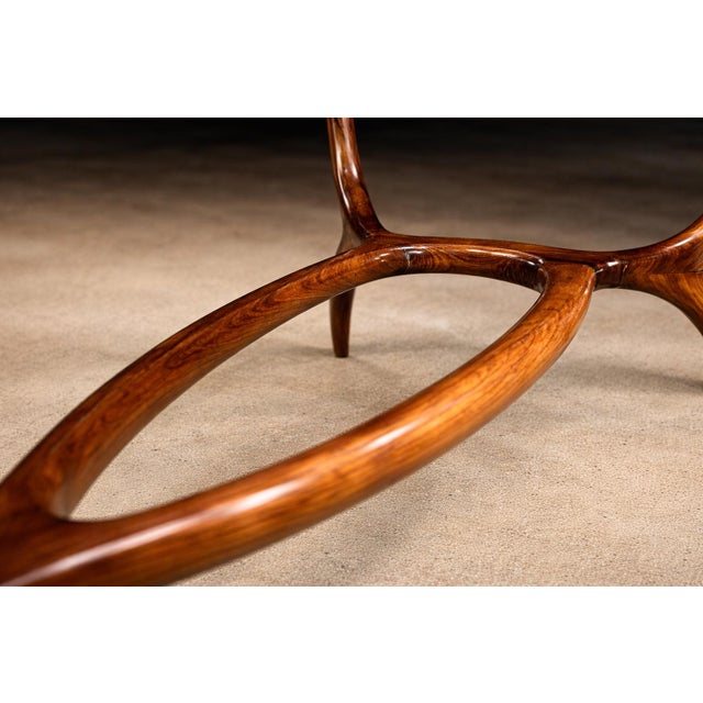 “Egg” Coffee Table in Caviuna Wood & Glass by Giuseppe Scapinelli, Brazil, 1950s For Sale - Image 14 of 15
