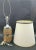 Wood Vintage Mid-Century Chrome & Cork Table Lamp With Matching Cork And Fabric Shade For Sale - Image 7 of 10