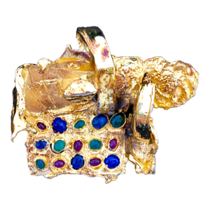 Igael TumarkinGold Gilt Bronze Sculpture Brooch Art Israeli Tumarkin Abstract Surrealist, c.1960s-1970s