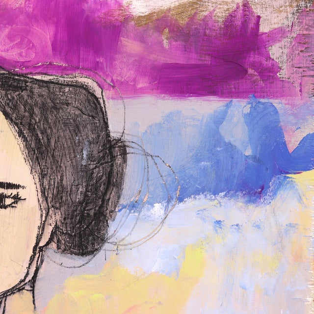 Figurative Mara - Colorful Cool Tone Figurative Abstract Feminine Original Artwork by Erin Hammond For Sale - Image 3 of 9