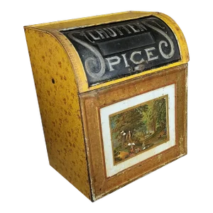 Antique Tole Spice Container
