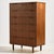 Restored Danish teak dresser with six drawers and unique handles from the 1960s. Exciting shades of teak, clean details...
