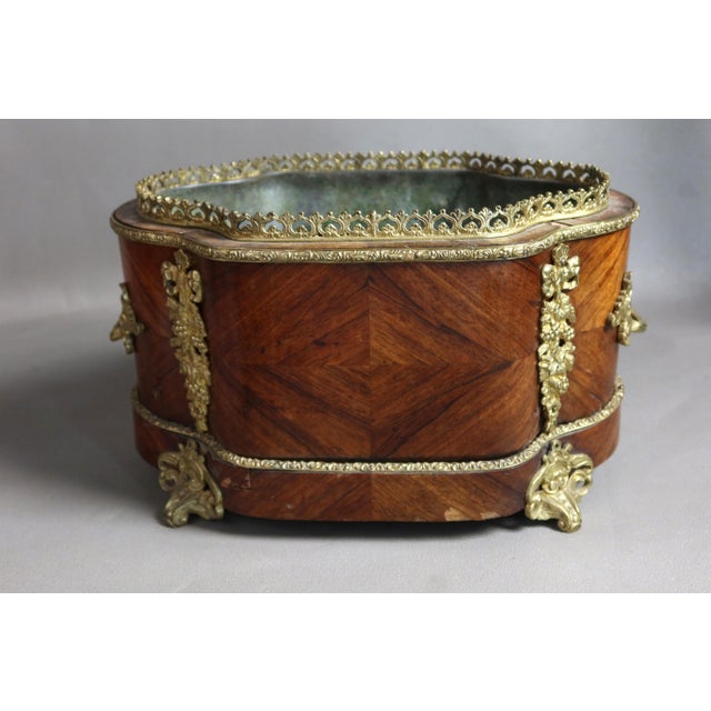 19th Century Jardinière in Wood and Gilt Bronze For Sale - Image 6 of 13