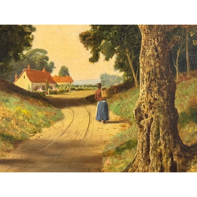 Woman in the Woods walking through trees towards Cottage in English Countryside 1960 Circa For Sale - Image 15 of 18