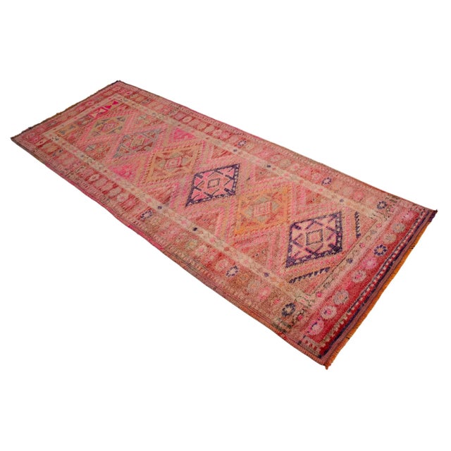 Vintage Turkish Hand-Knotted Short Runner Rug - 2′11″ × 7′9″ For Sale - Image 4 of 12