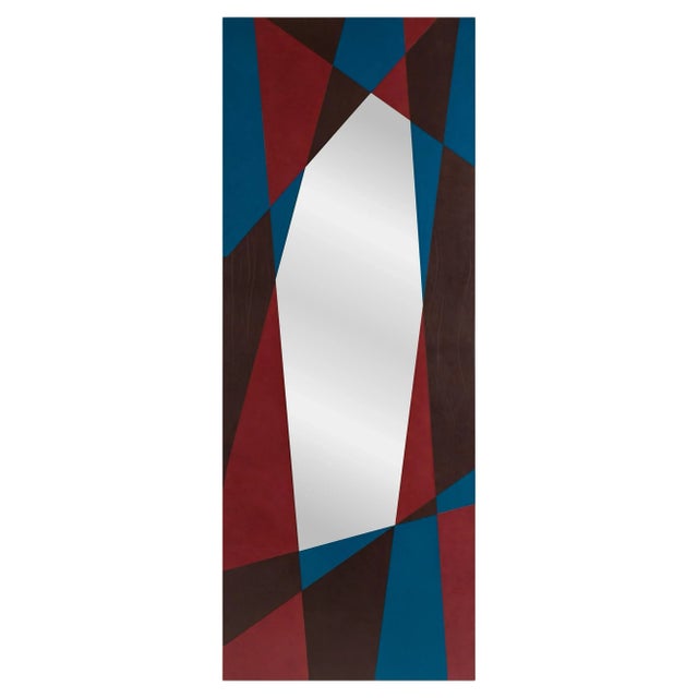 Glass Seasons Floor Full Length Standing Mirror by Oscar Maschera For Sale - Image 7 of 7