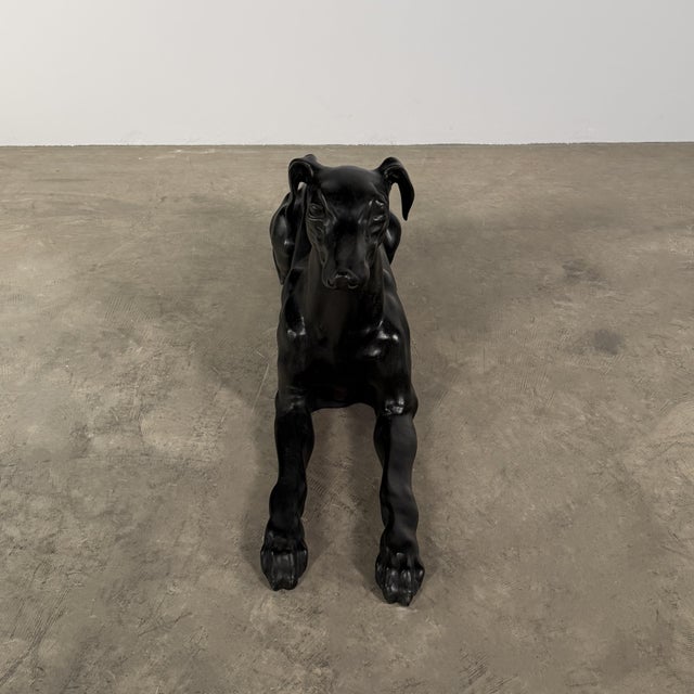 Art Deco Style Bronze Greyhound Sculpture, Whippet Dog Figure - 39” Long For Sale - Image 9 of 11