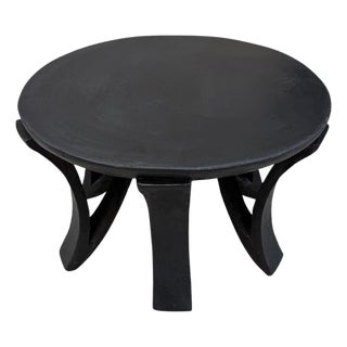 Andrianna Shamaris Rustic African Hand Carved Large Side Table Or Coffee Table For Sale