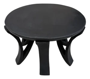 Andrianna Shamaris Rustic African Hand Carved Large Side Table Or Coffee Table