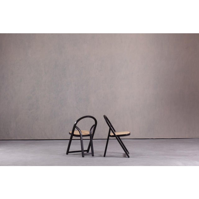 Mid-Century Modern Mid-Century Modern Arca Folding Chairs by Gigi Sabadin for Crassevig, Italy, 1970s, Set of 2 For Sale - Image 3 of 10