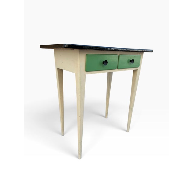 Mid-Century Modern Blue Formica Side Table, France, 1950s For Sale - Image 3 of 10
