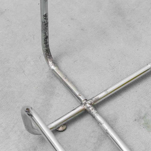 Green Fabric Armchair with Metal Frame, 1970s For Sale - Image 10 of 13