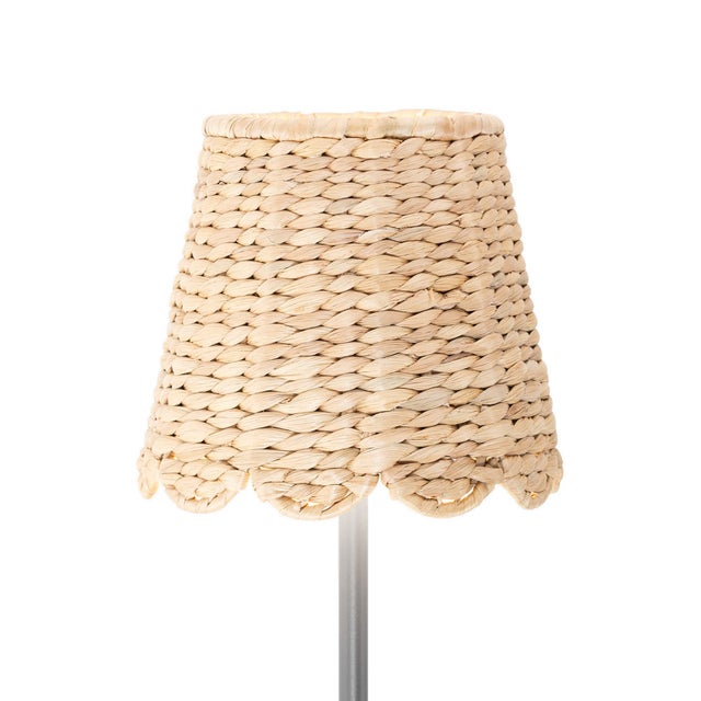 Poldina Wicker Shade - For Poldina L - Scalloped Water Hyacinth For Sale - Image 4 of 4
