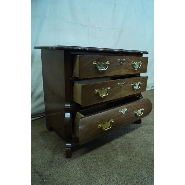 Baker Furniture Burl Wood & Walnut Bombe Chest For Sale - Image 10 of 10