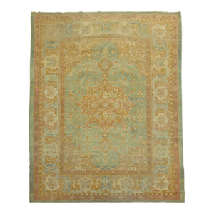 Turquoise Pink Antique Indian Amritsar Room Rug