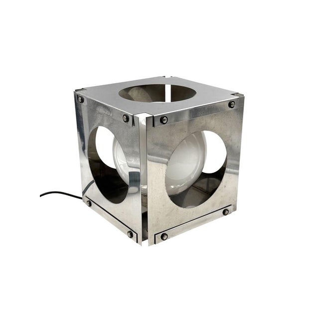 Space Age Cubic Table Lamp, Italy, 1970s For Sale - Image 3 of 14