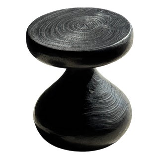 Vintage Stool in Mango Wood, 1980s For Sale