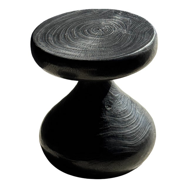 Vintage Stool in Mango Wood, 1980s For Sale