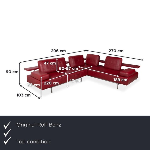 The Rolf Benz Dono 6100 corner sofa is a true design icon from Rolf Benz, captivating with its distinctive, clean lines...