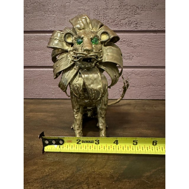 1990s 1990s Sergio Alvarado Brass Lion Figurine For Sale - Image 5 of 11