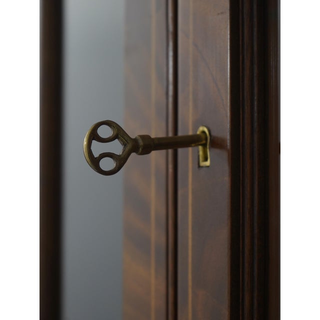 Ej Victor Inlaid Mahogany Secretary Desk Bookcase For Sale - Image 9 of 18