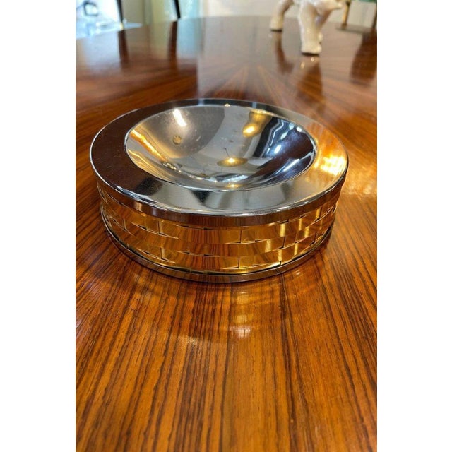 Woven Brass and Steel Catchall Tray, 1970 For Sale - Image 4 of 8