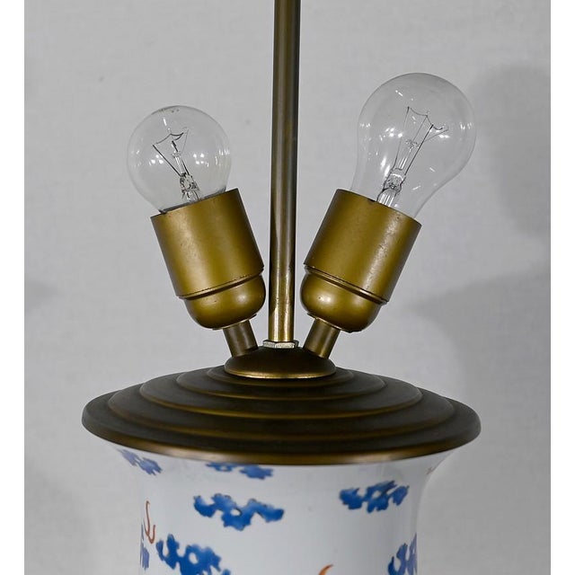 Dragons Table Lamp in Chinese Porcelain, 1960 For Sale - Image 16 of 18
