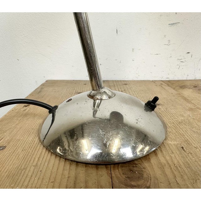 Vintage Green Enamel Bank Lamp, 1950s For Sale - Image 11 of 18