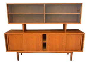 Vintage Danish Modern Teak Modular Display Cabinet / Credenza – STM-36 – Made in Denmark