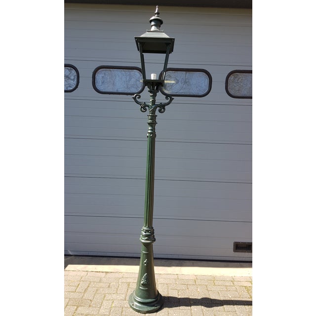 Cast Iron Lamp Post Rotterdammer with Square Cast Iron Lantern For Sale - Image 7 of 7