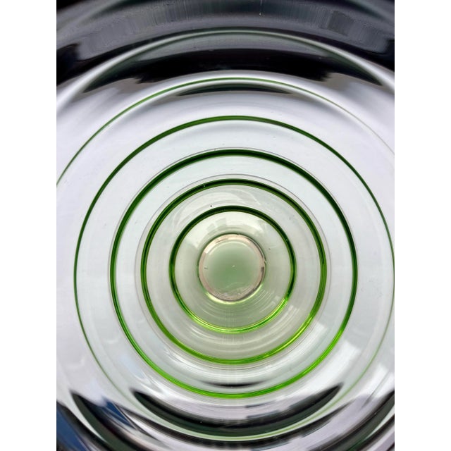 1940s Watermelon Glass Ribbed Fruit Bowl For Sale - Image 10 of 11