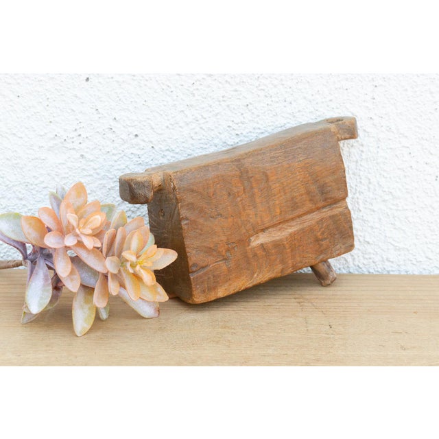 Rustic Handcarved Wooden Livestock Bell For Sale In Los Angeles - Image 6 of 6