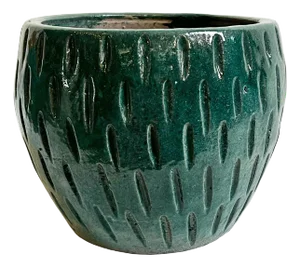 Vintage Green Java Ceramic Planter Pot