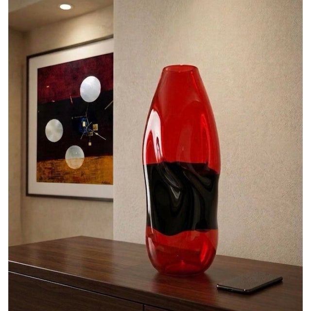 Carlo Nason Large Carlo Nason for v. Nason & C. "Fiapi" Murano Glass Incalmo Vase For Sale - Image 4 of 9