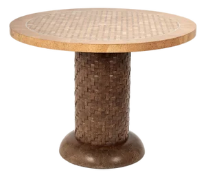 Vintage Inlaid Coconut Center Table