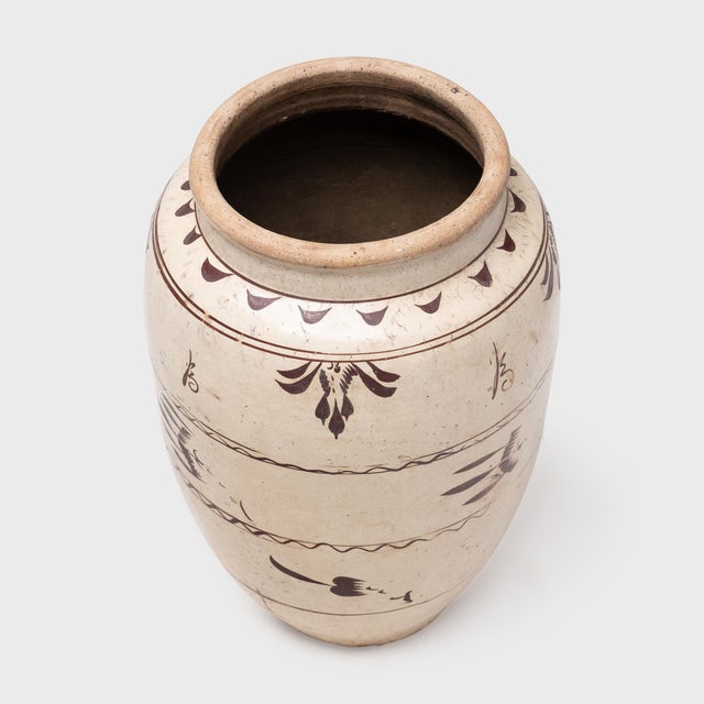 Asian Chinese Cizhou Glazed Storage Jar, C. 1800 For Sale - Image 3 of 5